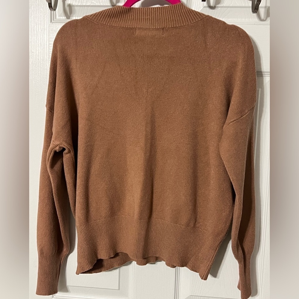 Philosophy Republic Clothing Sweater Women's XL terracotta V-Neck Long S… - Picture 2 of 5